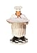 Fat French Chef w/ Tray Statue Cafe Home Kitchen Decor
