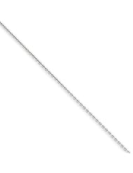 1mm, 14 Karat White Gold, Cable Chain - 24 inch