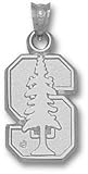 Stanford Cardinal Solid Sterling Silver ''S'' & Tree Pendant