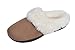 Beverly Rock Womens Faux Fur Lined Plush Clog Slipper With Detailed Stitching