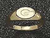 Green Bay Packers G 1/4 Ladies' Ring Size 6 1/2 - 14KT Gold Jewelry