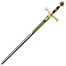 Sporting Goods : King Solomons Sword Medieval with Black Handle Grip and Plaque