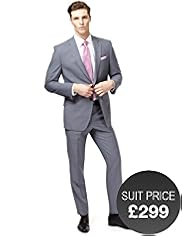 Savile Row Inspired Pure Wool 2 Button Striped Jacket