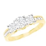 1.17 Carat Diamond Engagement Ring Wedding Ring on 18k White Gold
