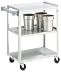 31O6VES7V4L. SL75  InterMetro Stainless Steel Commercial Utility Cart with 3 Shelves 18x24