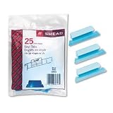 Smead Vinyl Tabs, 1/5 Cut, Removable White Insert, 2-1/4, Blue