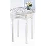 Distressed White Wood Side Table