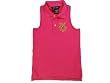 Ralph Lauren Girls Sleeveless Polo Shirt with Multicolored Polo Pony Crest
