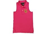 Ralph Lauren Girls Sleeveless Polo Shirt with Multicolored Polo Pony Crest