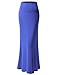 Thanth Womens Solid Flared Maxi Long Skirt