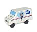 Mr Zip USPS Wooden Post Office Mail Delivery Truck LLV, Made in USA, No Lead Paint