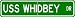 USS WHIDBEY ISLAND LSD 41 Street Sign - Navy