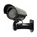 BG Outdoor Indoor Fake Dummy Imitation CCTV Security Camera W/ Blinking Flashing Light Bullet Shape black TW02