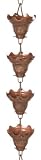 Monarchs Pure Copper Butterfly Rain Chain 8-1/2 Feet Length