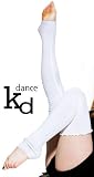 White Leg Warmers,Thigh High Ruffled Top Stretch Knit Ribbed Legwarmers by KD dance, Makers of the Finest Dance Wear In The World - 28 Inchs of Stretchy, High Quality, Dancer Perfected Leg Warmers, Comes In 20+ Colors - Made In New York