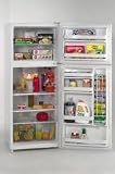 Avanti FF1008W 10 cu. ft. Counter-Depth Top-Freezer Refrigerator with Adjustable Shelves, Clear Crisper Bin and Reversible Door