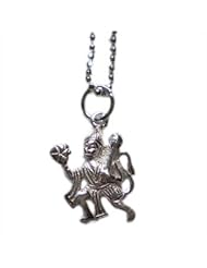 Hanuman, Hindu Deity, Sterling Silver 16 Necklace
