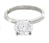 Certified 1.26 Carat I I1 Round Cut Diamond Engagement Solitaire Ring in Platinum