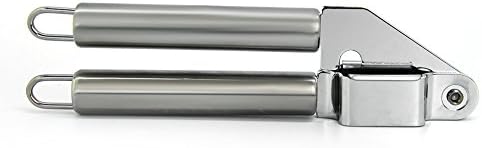 Droiee Stainless Steel Garlic Press with Silicone Garlic Peeler, Mincer &amp; Crush Garlic Cloves
