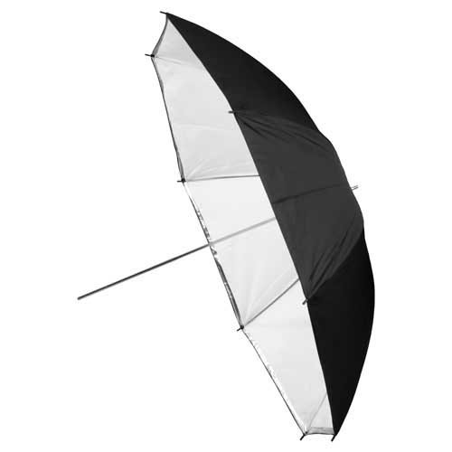 FotodioxPremium Grade Studio Umbrella - 40" Black & White Reflective, Convertible to Shoot Through with Removable Black Cover