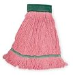 Tough Guy 1TYX8 Wet Mop, Antimicrobial, Medium, Red