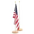Oak Wood Base and Stick for 12x18 Inch Flag