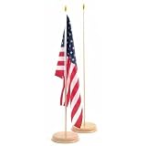 Oak Wood Base and Stick for 12x18 Inch Flag
