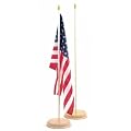 Oak Wood Base and Stick for 12x18 Inch Flag