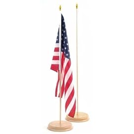 Oak Wood Base and Stick for 12x18 Inch Flag