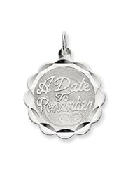 Sterling Silver A Date To Remember Disc Charm QC2102"