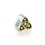 Bling Jewelry Triquetra Celtic Knot Bead 925 Silver Compatible with Pandora Chamilia Troll Biagi Charms