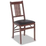 Folding Chair - Set of 2 (Mission Tuscany Brown) (See Text) by Stacks and Stacks