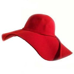 Seductive Red Wide Brim Diva Style Floppy Hat