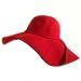 SEDUCTIVE RED WIDE BRIM DIVA STYLE FLOPPY HAT photo