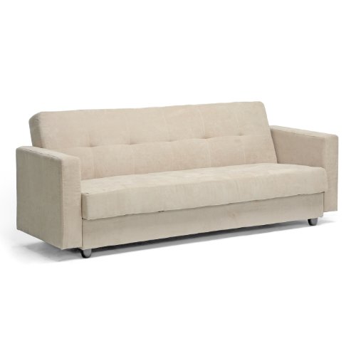 Baxton Studio Luiza Beige Removable Armrests