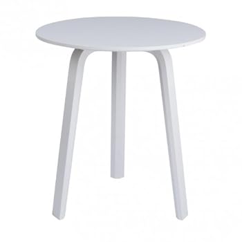 Bella - Table d'Appoint Ø45 chêne teinté blanc/Ø 45 x H 49 cm