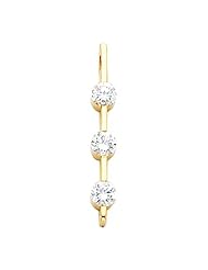 14K Yellow Gold Three-Stone Diamond Pendant - 0.75 Ct. Total Weight -- LIFETIME WARRANTY