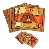 Placemats and coasters, 'Autumn Dream' (set for 6)