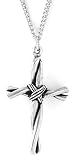 Pewter Twisted Cross Pendant by Bob Siemon, 20