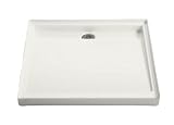 Kohler K-9997-0 Groove Acrylic Receptor 42 X 42, Back Drain, White