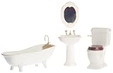 Porcelain Bath Set White 4pc Set 1 Scale