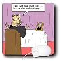 Londons Times Funny Cat Cartoons - Funeral For A Cat with apologies to elton john - Mouse Pads
