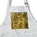 Gold Bamboo With Flower - BLACK Full Length Apron With Pockets 22w X 30l