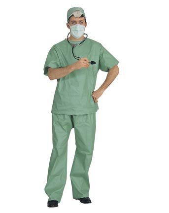 Adult Doctor Costume, Mens size: One Size Standard (Fits up to 44 Jacket Size)