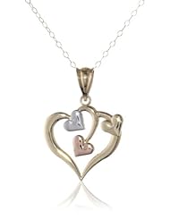 Duragold 14k Yellow Gold Heart and Arrow Necklace, 18"
