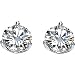 14K White Gold Created Moissanite Earring