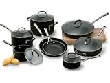 Simply Calphalon Enamel 14-Piece Cookware Set, Black