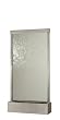 Waterfall Grande Center Mount Fountain Brushed Stainless with Clear Glass By Bluworld