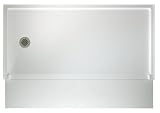 Swanstone FBF-3060L-010 Veritek 60-Inch by 30-Inch by 4-5/16-Inch Barrier Free Shower Floor With Left Hand Drain, White Finish