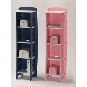 Legar� 59 x 18 Bookcase in blue and white finish by Legar� Fun-To-Assemble Furniture